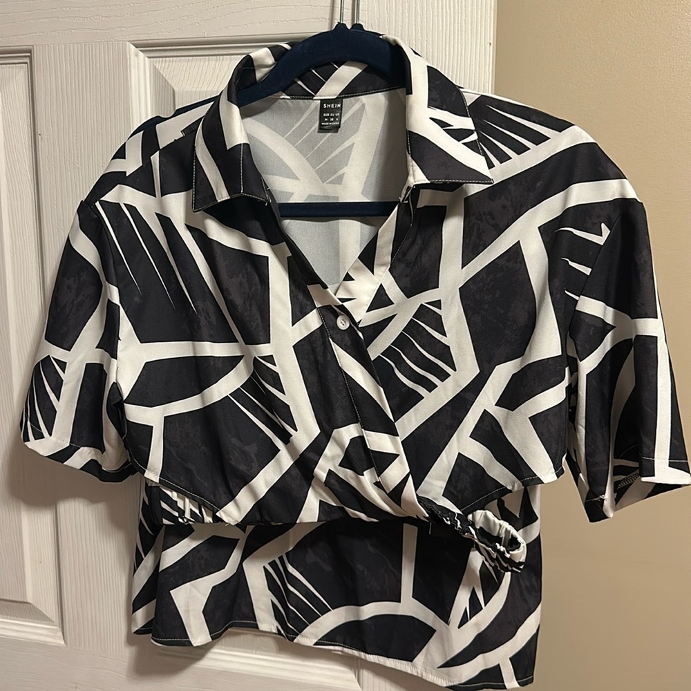 Shein black and white co-ord set